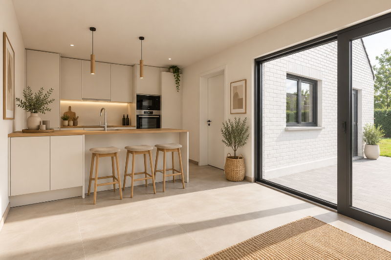 Instapklare, halfopen woning met 5 slaapkamers, bureau, tuin, volledig ingerichte keuken...(energielabel B) - foto 4