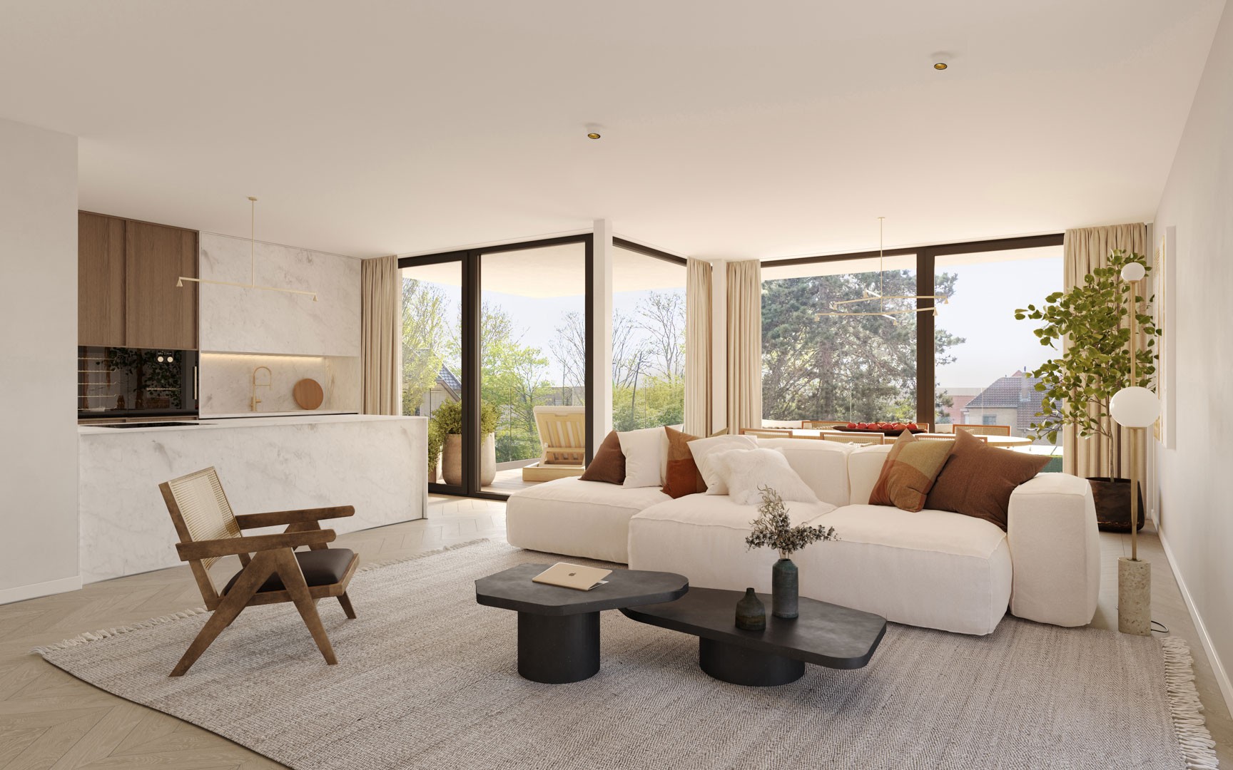 Ruim nieuwbouwappartement met royale tuin en 2 slaapkamers in Koksijde - foto 5