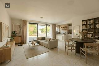 Wie zoekt naar het comfort van gelijkvloers wonen op een centrale en levendige locatie in Oostkamp, vindt in de Rustoordstraat een uitstekende eigendom. Dit appartement combineert een ligging midden in het centrum met een verrassend ruime indeling, een zonnige tuin en de mogelijkheid tot het aankopen van een private garagebox.<br /><br />In de royale leefruimte staat het nuttige volume centraal. U richt de kamer gemakkelijk in met zowel een ruime zithoek als een eethoek. De moderne open keuken (reeds vernieuwd) maakt direct deel uit van de leefruimte en is efficiënt ingericht voor optimaal dagelijks gebruiksgemak.<br /><br />Het appartement beschikt over 2 volwaardige slaapkamers. Daarnaast is er een handige extra kamer aanwezig die flexibel in te zetten is als thuiskantoor, dressing of hobbyruimte. De badkamer is uitgerust voor optimaal comfort en in de inkomhal bevindt zich een afzonderlijk gastentoilet.<br /><br />Een van de grote pluspunten van dit appartement is de directe toegang tot het terras en de aansluitende tuin. Dit biedt een mooie buitenruimte midden in de gemeente, ideaal om buiten te eten of te ontspannen. De optie om een private garagebox aan te kopen zorgt bovendien voor gegarandeerde parkeergelegenheid en nuttige opbergruimte voor fietsen en materiaal.<br /><br />De ligging langs de Rustoordstraat betekent dat alle dagelijkse voorzieningen vlakbij zijn. Supermarkten, lokale winkels, horeca, scholen en openbaar vervoer liggen allemaal op wandelafstand. Daarnaast garandeert de snelle aansluiting op de E40 en E403 een uitstekende bereikbaarheid richting Brugge, Gent en de kust. Een praktische en centrale uitvalsbasis voor wie ruim wil wonen in het hart van Oostkamp.<br /><br />De eigendom wordt aangeboden via de Power-sale formule. Van 15/09/2026 om 17:00 tot 09/10/2026 om 18:00 kan u het appartement op afspraak komen bezichtigen en een bod uitbrengen. De vermelde prijs is een instelprijs. Voor meer info, gelieve contact op te nemen met de dossierverantwoordelijke.<br /><br />Bestuursmaatregelen in het maatregelenregister: nee<br /><br />Deze AI-visualisaties zijn bedoeld als inspiratie. Er werd geen rekening gehouden met technische specificaties, stedenbouwkundige voorschriften of de concrete mogelijkheden tot realisatie.