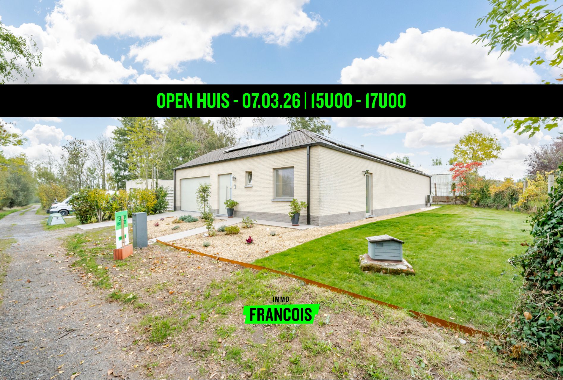 Uitgestrekte eigendom met moderne bungalow op een landelijke locatie in Knesselare. - foto 1