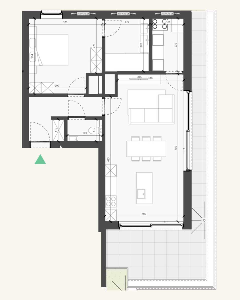 3.5 Penthouse met 1 slaapkamer - foto 5
