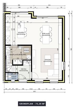 Langs de Borstelstraat in Houthulst wordt deze prachtige halfopen projectwoning (lot 2) gerealiseerd. De grote stijlvolle voordeur leidt naar...