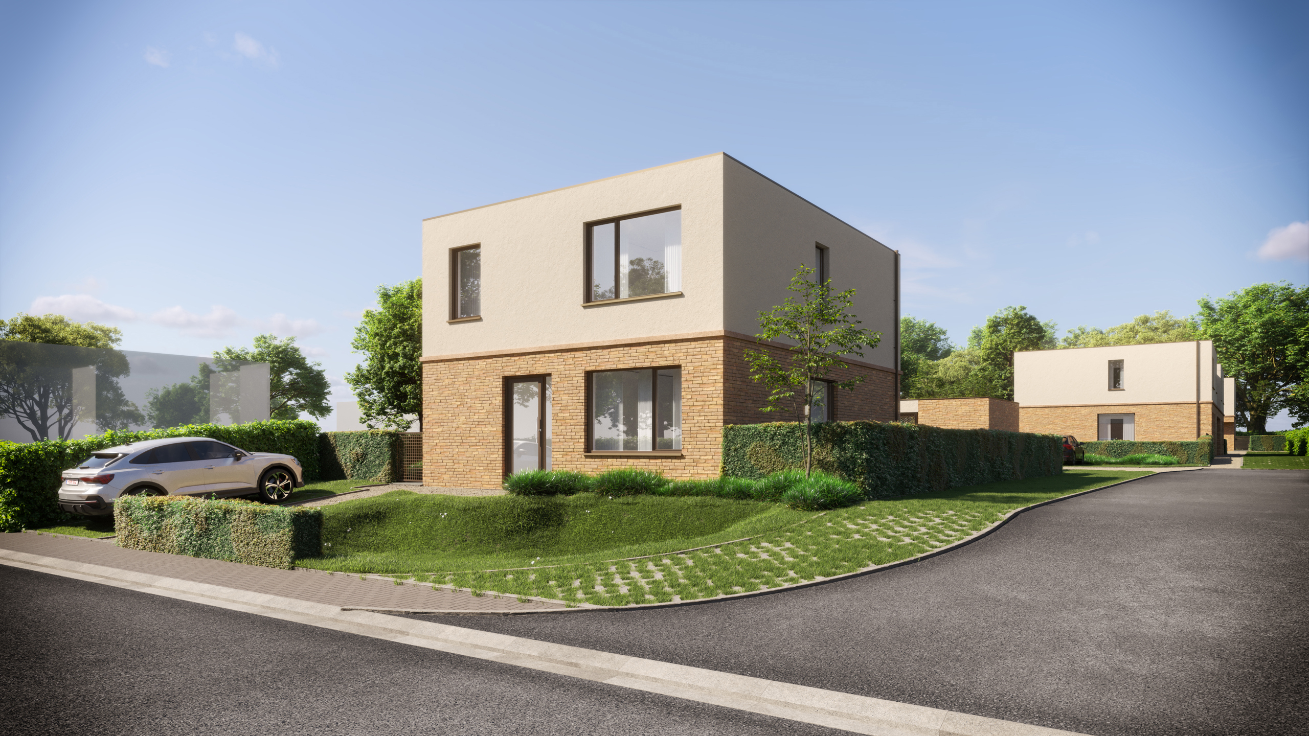 Gesloten nieuwbouwwoning met 3 slpk, nabij centrum Wetteren - foto 1