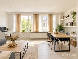Ontdek dit modern 1-slaapkamer appartement, perfect gelegen in het hart van de gewilde woonwijk Eksterlaar in Deurne Zuid. Dit comfortabele verblijf bevindt zich op de 2de verdieping van een charmant gebouw zonder lift. Dit appartement biedt een uitstekende combinatie van ruimte, licht en hedendaags comfort. De grote ramen in de leefruimte zorgen voor veel natuurlijk licht, terwijl het terras een ontspannende plek biedt om te genieten van de frisse lucht. De leefruimte (ca.20m2) baadt in natuurlijk zonlicht dankzij de grote raampartijen die op het zuiden gericht zijn. De keuken (ca.8m2) is voorzien van moderne apparatuur, waaronder een oven, microgolf, elektrisch vuur, dampkap, ijskast met vriezer en vaatwasser. Een ruime en sfeervolle slaapkamer (15m2), ontworpen voor optimaal comfort en rust. De aansluitende badkamer (8m2) biedt luxe en functionaliteit met zowel een ligbad als een douche. Aparte berging voorzien van ruimte voor een wasmachine en droogkast. Apart toilet. Appartement heeft aparte meters voor gas- en elektriciteitsvoorzieningen en een gemeenschappelijke water. In slaapkamer is er ook Airco voorzien.