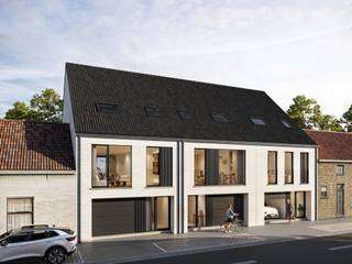 INDELING VAN DE WONING<br /><br />GELIJKVLOERS<br /><br />- Inkomhal- Gastentoilet- Doucheruimte- Trap naar boven- Wasplaats- Slaapkamer 1- Inpandige garage<br />EERSTE VERDIEP<br /><br />- Eetplaats met open keuken- Hal met trap naar verdieping 2- Toilet- Berging<br />TWEEDE VERDIEP<br /><br />- Slaapkamer 2 + 3 + 4- Nachthal met zolderluik- Apart toilet- Badkamer<br />ZOLDERVERDIEP<br /><br />- Zolderruimte<br />Afbeeldingen zijn steeds illustratief en contractueel niet bindend.<br /><br />De koper heeft deels nog inspraak in de stijl en afwerking van de woning voor zover deze zaken niet werden vastgelegd door vergunning of bestelling van materialen.<br /><br />TIP: Hoe sneller U beslist in de bouwfase, des te meer inspraak U heeft in de keuze van materialen en/of afwerking.<br /><br />ECO-uitvoering dat voldoet aan strenge energienormen.<br /><br />- Zonnepanelen- Doorgedreven isolatie- Warmtepomp i.p.v. gas- Vloerverwarming- Ventilatie D- Max. E-peil = 30- Elektriciteitsaansluiting : 3 fasen