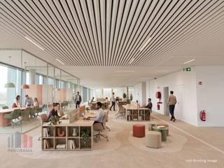Magnifiquement situés, des bureaux nouvellement construits avec une surface de 1.383 m² à louer à seulement 250 m ( !!) de la sortie...