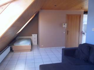 Studio met groot terras op de vierde verdieping van een kleinschalig appartementsgebouw in het stadscentrum. De lift gaat tot aan de derde...