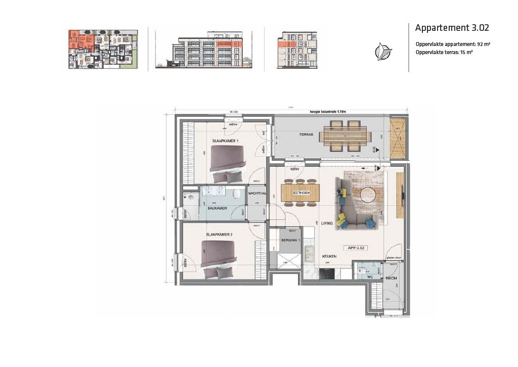 Appartement te koop in Wondelgem met 2 slaapkamers - foto 1