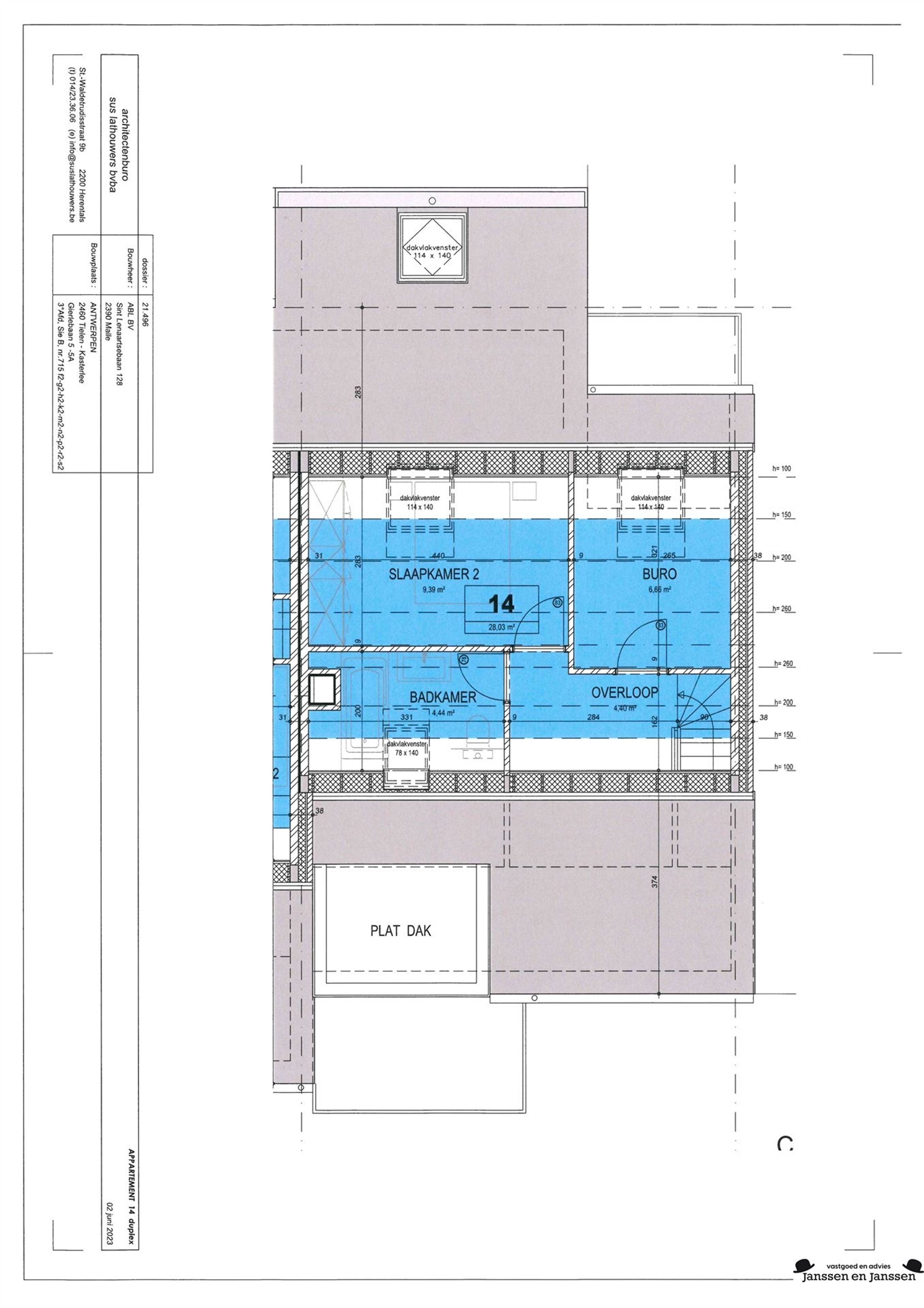 Duplex nieuwbouwappartement van 117 m² op de 2de en 3de verdieping met 2 slaapkamers - foto 4