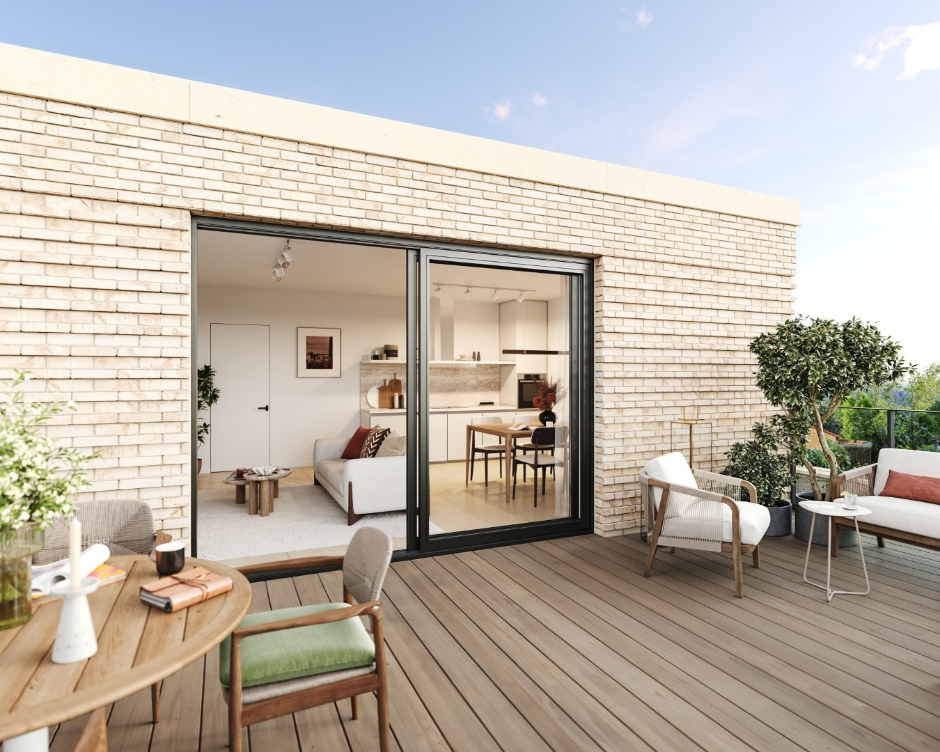 1-slaapkamerappartement met groot terras - foto 1