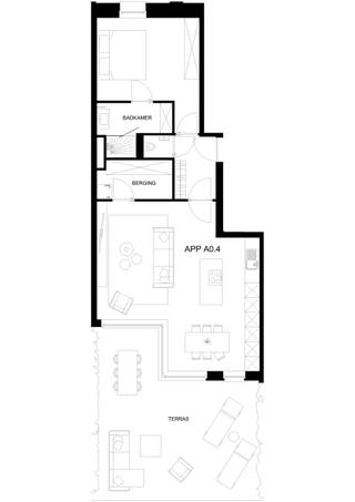 A0.4 is een ruim energiezuinig 1 slaapkamer appartement op het gelijkvloers met een grote leefruimte met open keuken voorzien van eiland. Het zonnige zuidwest gerichte terras is bereikbaar vanuit de leefruimte via schuifraam. Net naast de open keuken bevindt zich de bergruimte. De slaapkamer is gelegen aan de noordoostkant. In de inkomhal heeft u de mogelijkheid een vestiairekast te plaatsen. De badkamer is voorzien van een ruime douche en lavabo meubel en er is een apart toilet. Dit zeer energiezuinig appartement wordt verwarmd met een collectieve warmtepomp. Ondergronds bevindt zich een gemakkelijk bereikbare keldergarage met staanplaatsen en berging. De autostaanplaats dient mee aangekocht te worden voor een prijs van 27.500,00 euro exclusief kosten. De eerste kopers hebben de mogelijkheid om een tweede autostaanplaats mee aan te kopen.<br />Dit mooie appartement is gelegen in de tuinen van het volledig gerenoveerde Clarissenklooster. Vanaf uw leefruimte en terras heeft u een prachtig zicht op de gemeenschappelijke tuin en klooster. Maak een afspraak voor een bezoek ter plaatse.