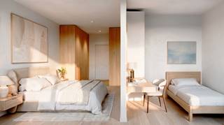 <p><span><strong>Sint-Lambrechts-Woluwe </strong></span>- Deze ruime nieuwe studio in het Kerodia-project onderscheidt zich door zijn royale oppervlakte van ongeveer 50 m² en zijn bijzonder comfortabele inrichting. Gelegen in Sint-Lambrechts-Woluwe, biedt het een kwalitatief hoogstaand leefkader in een rustige en perfect verbonden woonomgeving.</p>
<p>De belangrijkste leefruimte is zeer lichtrijk en komt uit op een privéterras, dat een echte verlenging van de woning vormt. Een aparte slaapruimte zorgt voor een aangename scheiding tussen de dag- en nachtruimtes. De open keuken, de moderne badkamer en de verzorgde afwerking maken het geheel compleet. De energieprestaties van de woning zorgen voor een uitstekend comfort en een beheerst verbruik.</p>
<p>Een evenwichtige woning, ideaal als eerste aankoop of als investering. De woning komt in aanmerking voor ons Serenity Pack, een exclusief aanbod voor investeerders. Verkocht onder registratierechten (12,5%) op de grond en btw op de bouw. Oppervlakten en afbeeldingen zijn indicatief. Neem contact met ons op voor meer informatie.</p>