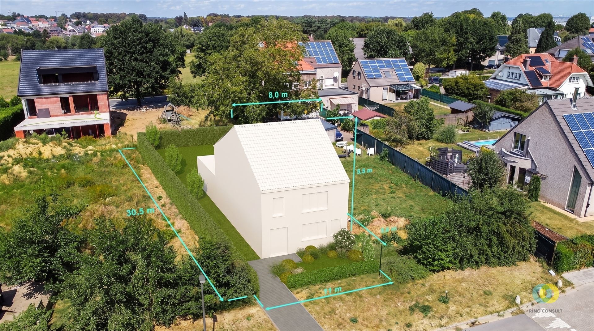 Bouwgrond 337m² voor 3-gevel woning te Vilvoorde - foto 1