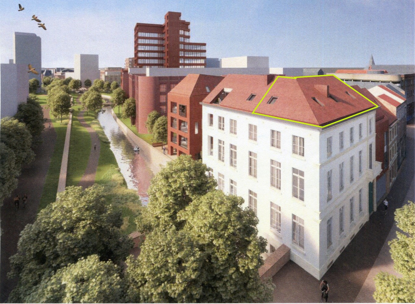 exclusief PENTHOUSE in historisch pand "de Blauwen OIJVAERT" (Hertogensite) - foto 1