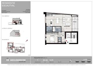 DISCOVERY DAY: Sat. 21/02 from 2pm - 5pm.Come discover this residence with viewing apartment. Signal in advance is requested.Last 5 apartments!Residence Escautval is an exclusive new construction project with modern architecture and high quality traditional masonry construction. Thanks to 40 cm thick walls with thorough insulation, ALU windows with super-insulating glass, an insulated saddle roof and acoustic insulation, you will enjoy optimal living comfort and tranquility. The 1 and 2-bedroom apartments are delivered *ready-to-paint*.The spacious terraces (1.80 m to 2.40 m wide) and sun-oriented living spaces provide maximum light and outdoor experience. Heating and domestic hot water are via an individual air/water heat pump with underfloor heating, with active cooling and low energy costs as a direct benefit. Ventilation system D with heat recovery guarantees a healthy indoor climate.Each apartment has solar panels (foreseen E-level E20) allowing full property tax exemption for 5 years. The bathrooms are luxuriously finished with walk-in shower, double sink and designer furniture. The fully equipped kitchen includes quality appliances.Furthermore, a practical "all-off" push button, ceramic floor tiles, parquet vinyl in the bedrooms, individual storage room, bicycle storage and parking spaces with provision for charging station. The upper apartments have an attic (+/- 50 m²) as extra.