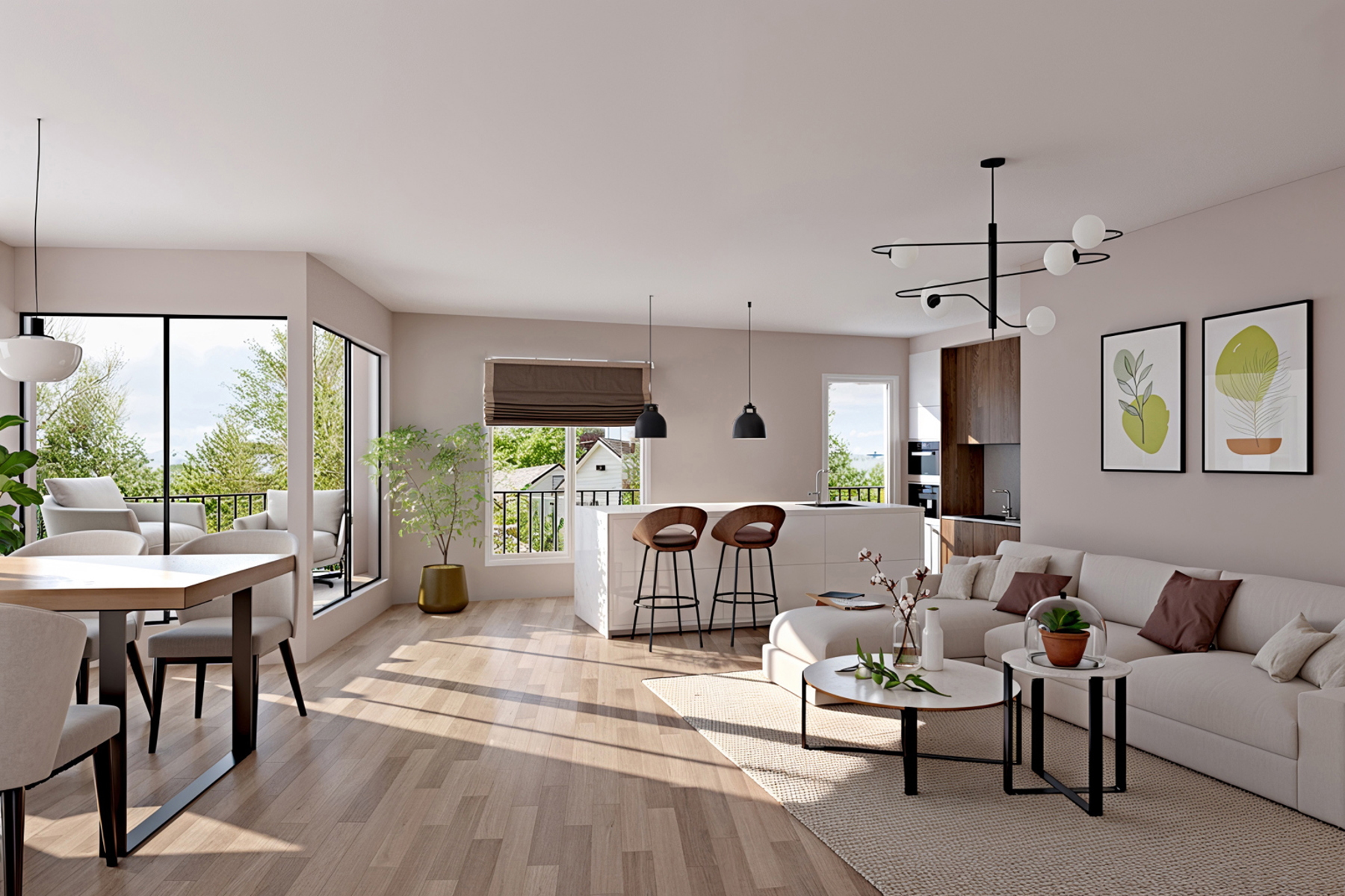 Nieuwbouw met gelijkvloers kantoor en 3 appartementen - foto 4