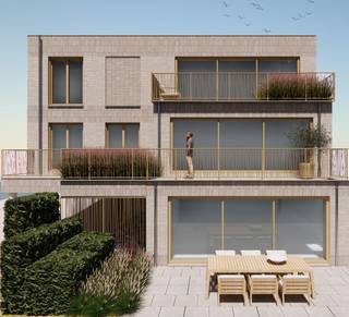 Residentie HB211 omvat 5 moderne appartementen, elk voorzien van een bovengrondse carport met privatieve berging. Het project bevindt zich op korte afstand van het centrum van Kapellen, met winkels, scholen en openbaar vervoer vlot bereikbaar. De appartementen zijn functioneel ingedeeld en beschikken over een aangename leefruimte met open keuken, praktische berging, badkamer en één of twee slaapkamers, afhankelijk van het appartement. De leefruimtes sluiten aan op een privatief terras. De terrassen aan de achterzijde zijn zuidoost gericht, waardoor optimaal wordt ingespeeld op lichtinval en buitenbeleving. Het gebouw wordt voorzien van een lift en de appartementen worden energiezuinig uitgevoerd met vloerverwarming in combinatie met een individuele lucht-waterwarmtepomp en een ventilatiesysteem type D met warmterecuperatie. Er is geen gasaansluiting voorzien. Bij ieder appartement hoort een carport met afzonderlijke privatieve berging. De buitenaanleg en gemeenschappelijke delen worden mee afgewerkt binnen het totaalproject. Een interessant nieuwbouwproject voor wie op zoek is naar energiezuinig en comfortabel wonen in een kleinschalige residentie op een centrale locatie in Kapellen. Verkoopprijzen exclusief btw, registratierechten en notariskosten.
