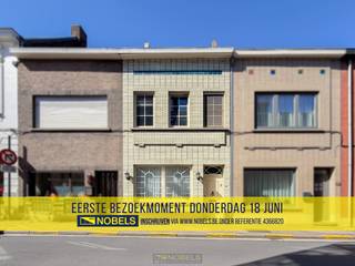 1ste bezoekdag donderdag 18 juni! Inschrijven kan via www.nobels.be onder referentienummer 4366820.CHARMANTE EN INSTAPKLARE STADSWONING, gelegen op...