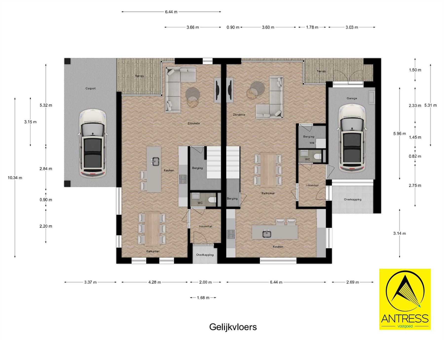 Casco of afgewerkte half open bebouwing met 3 slaapkamers en 2 badkamers in het centrum van Lint! - foto 5