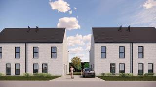 Moderne, nieuw op te richten half-open bebouwing in Bornem op een perceel van 1368m² bestaande uit: inkomhal, apart toilet, open volledig geïnstalleerde keuken, berging en lichtrijke woonkamer met zicht op de Zuid-Oost georiënteerde tuin. 1ste V: nachthal, berging/wasplaats, badkamer voorzien van een ruime inloopdouche, master bedroom met aansluitend een dressing en 2 slaapkamers. Als koper heeft u de mogelijkheid tot inspraak in de indeling en in de materiaalkeuze. De woning wordt gebouwd volgens de geldende EPB-normen (E-peil 30) met een ventilatiesysteem C+, centrale verwarming op aardgas en zonnepanelen. Er wordt gewerkt volgens de regels van de kunst met kwalitatieve materialen. De woning kan eventueel ook als ruwbouw winddicht worden aangekocht. Prijs exclusief registratierechten, BTW en notariskosten. In de tuin kan men in alle rust genieten van de mooie groene omgeving. Voor meer info of het lastenboek bel gerust het nummer: 03/435.74.80 Gvg/WgLk/Gmo/Gvkr/Vv. P-score: B - G-score: onbekend