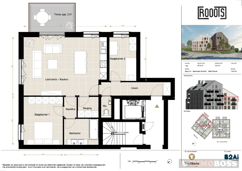 Nieuwbouwappartement met 2 slaapkamers - foto 4