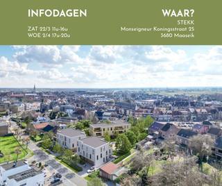 Residentie Iris is een nieuwbouwproject gelegen tussen de Oude Baan en de Koningin Astridlaan (aan het ronde punt met de Bosmolenlaan, de Stationsstraat en de Koning Albertlaan). <br /><br />Qua ligging kan de locatie tellen: Op enkele honderden meters rond het gebouw vind je verschillende grote handelszaken waaronder supermarkten, doe-het-zelf zaken… het stadscentrum en het Marktplein liggen op wandelafstand.<br /><br />Residentie Iris betreft een kwalitatief hoogstaand, bijna energie-neutraal nieuwbouwproject en is geschikt voor zowel investeerders als eigenaars-bewoners. Het gebouw omvat 30 mooie appartementen verdeeld over 3 gebouwen en is gesitueerd in een binnengebied aan de Bosbeek. Ondergronds zijn er parkeerplaatsen en kelderbergingen voorzien. Bovengronds worden er bezoekersparkeerplaatsen aangelegd.<br /><br />Er wordt sterk ingezet op duurzaamheid. Uw appartement is energiezuinig en akoestisch bijzonder goed geïsoleerd. Bovendien werd gekozen voor onderhoudsvriendelijke, duurzame materialen. Zo is elk appartement voorzien van een warmtepomp met vloerverwarming. Zo zal binnen enkele decennia uw appartement nog een hoge woonkwaliteit bieden. Elk appartement zal een E-waarde hebben lager of gelijk aan E30, hierdoor geniet een koper van 50% vrijstelling op de onroerende voorheffing gedurende 5 jaar. Zolang de regel toepasbaar is kan een aankoop gebeuren aan 6% BTW.<br /><br />Een gelijkvloers appartement heeft 2 of 3 slaapkamers en start met een oppervlakte van 86,6m2 tot 140,8m2 en heeft een terras tussen 24,5 tot 43,2m2. Tuinen gaan van 25,9m2 tot 72,2m2. De aankoopprijzen variëren van 255.000 € tot 390.000 € (excl kosten). Bij elk appartement hoort een kelder en een autostandplaats (niet inbegrepen in de prijs van een appartement). Eventueel is ook een extra parkeerplaats mogelijk.<br /><br />Er zijn ook ruime 1, 2 en 3-slaapkamerappartementen beschikbaar op andere verdiepingen evenbals 9 dakappartementen.<br /><br />Zowel verkoop als werken zijn gestart, vraag vandaag nog naar meer info of een afspraak; zo heb je nog het grootste aanbod om uit kiezen!