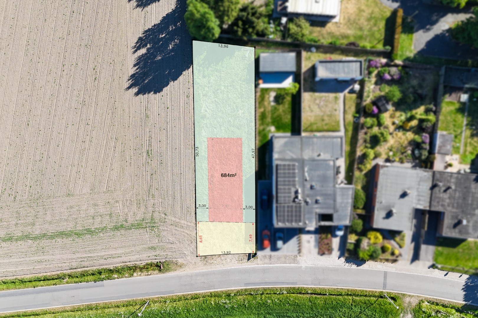 Bouwgrond voor open bebouwing in landelijke omgeving te Roksem (684 m²) - foto 4