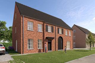 <p><strong>Lot 1 van dit nieuwbouwproject is een mooie halfopen bebouwing op een perceel van 304 m² en heeft een bewoonbare oppervlakte van circa 164 m².<span> Het heeft volgende indeling: Op het gelijkvloers vinden we een inkomhal met gastentoilet, leefruimte met salon, eetplaats en een open keuken en aansluitend een ruime berging. Op de eerste verdieping bevindt zich de badkamer met bad en douche en drie volwaardige slaapkamers. Met een zolderverdieping bereikbaar via een vaste trap beschikt de woning over de mogelijkheid tot een 4de slaapkamer.</span></strong><br /><br /><span>Algemene info</span><br />Dit nieuwbouwproject met 12 woningen wordt gerealiseerd aan de Ploegstraat te Poederlee. Deze weg is een nieuwe zijstraat van de Kouter. Doordat deze nieuwe weg doodlopend is, komt er hier geen doorgaand verkeer waardoor er een autoluwe omgeving ontstaat. Er is hierbij niet enkel plaats voor bebouwing maar ook voor openbaar groen. Dankzij een charmant groen pleintje vormt deze verkaveling een rustig geheel waar het aangenaam wonen is.</p>
<p>Een van de grote troeven van dit project is zijn mooie ligging. U woont hier immers in het hart van Poederlee waardoor u alle nodige winkels en gezellige horecazaken vlak bij de deur vindt. In de ruimere omgeving vindt u echter ook veel groen wat dan weer uitnodigt tot een mooie wandeling of een ontspannende fietstocht.</p>
<p><span>Bij het ontwerp van de woningen werd bewust gekozen voor een klassieke architectuur waardoor dit project een tijdloze uitstraling krijgt.</span></p>
<p><span>Ook binnen werd er veel aandacht geschonken aan woonkwaliteit. Zo hebben alle woningen een ruime, lichte woonkamer met open keuken. Hierbij staan de leefruimtes in direct contact met de achtertuin. Hierdoor kunt u dus steeds genieten van het zicht op uw volledig aangelegde tuin.</span></p>
<p><span>Dankzij deze troeven biedt dit project dan ook een mooie kans op een duurzame en kwalitatieve woning op een toplocatie te Poederlee.</span></p>