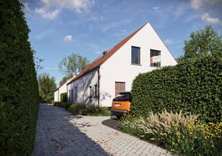 Nieuwbouw open bebouwing met 3 slaapkamers, bureau, dressing, badkamer, terras en tuin!6% BTW mogelijk mits voldoen aan de voorwaarden!Indeling GLV:...