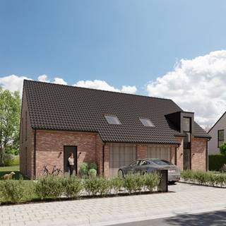 Eengezinswoning bestaande uit een inkomhal met toilet en vestiaire, ruime en lichte woonkamer, ingerichte keuken, garage, wasruimte, 3...