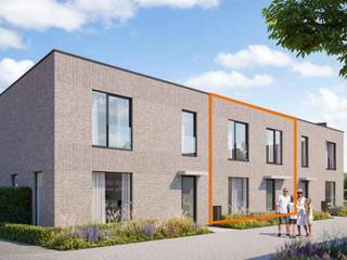 Deze woning wordt gebouwd volgens de laatste energetische normen en is uitgerust met een <strong>geothermische warmtepomp</strong> en een <strong>regenwater recuperatiesysteem</strong>.<br /><span>Op het gelijkvloers vind je de inkomhal met apart gastentoilet en berging. Verder is er de woonkamer en eetplaats met mooi zicht naar de tuin. De keuken is volledig ingericht en voorzien van alle toestellen. Op de eerste verdieping vind je drie slaapkamers, een apart toilet en een ingerichte badkamer. Standaard wordt er een </span>privétuin en <strong>tuinberging</strong><span> voorzien. </span><br />Meer info? Contacteer Christophe Blassieaux via 014 48 26 81 of Christophe.blassieaux@matexi.be