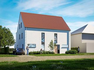 Op Het Heike in Heusden-Zolder realiseert AVL Woningbouw een kleinschalig nieuwbouwproject met twee moderne halfopen woningen. Een hedendaagse architectuur, een praktische indeling en een mooie bouwgrond vormen hier de basis voor een heerlijk nieuw thuis.<br />Deze moderne halfopen woning van 149 m² combineert hedendaags wooncomfort met een aangename, groene ligging. De bouwgrond is maar liefst ca. 6a80 groot, waardoor je geniet van een ruime tuin en volop mogelijkheden om buiten te leven.<br />De leefruimte met open keuken vormt het warme hart van de woning. Dankzij de grote raampartijen stroomt het natuurlijke licht naar binnen en heb je vanuit de leefruimte een mooi zicht op de tuin. Een plek waar je gezellig samenkomt met familie en vrienden.<br />Op de bovenverdieping bevinden zich twee volwaardige slaapkamers, waarvan één met een ruime dressing. Daarnaast is er een comfortabele badkamer met een apart toilet.<br />En er is meer! Via de vaste zoldertrap bereik je de ruime zolder van maar liefst 40 m². Deze extra ruimte biedt heel wat mogelijkheden: een uitbreiding met extra slaapkamers, een hobbyruimte, bureau, speelruimte of een rustige plek om te ontspannen.<br /><strong>De rechterwoning is inmiddels verkocht.</strong><br />Wie wordt de nieuwe buur van deze prachtige woning?<br />Een mooie kans voor wie op zoek is naar een moderne, energiezuinige nieuwbouwwoning met ruimte, comfort én een fijne ligging in Heusden-Zolder.<br />Bouw je graag toekomstproof en wil je je bovendien graag helemaal laten ontzorgen?<br />Neem dan nog vandaag contact op voor een vrijblijvend kennismakingsgesprek met bouwadviseur Luc van Deurse (011/450 280) en verneem exact wat jouw mogelijkheden kunnen zijn. <br /><br />SLEUTEL-OP-DE-DEUR WAT HOUDT DAT JUIST IN?<br />Ruwbouw winddicht <br />Sanitaire leidingen (inclusief hergebruik van regenwater)<br />Elektriciteit<br />Vloerverwarming en warmtepomp<br />Pleisterwerken<br />Isolatiewerken en chape<br />EPB berekening<br />Ventilatiesysteem D<br />Afgewerkte keuken<br />Badkamer <br />Tegelvloeren op het gelijkvloers en in de badkamer<br />Binnendeuren <br />Trap in rubberwood <br />Voegwerken<br />8 Zonnepanelen<br />Kostprijs architect en veiligheidscoördinatie incusief<br /><br />Prijs sleutel op de deur:<br />€450 000 excl. alle kosten op grond en constructie<br />€555 000 incl. alle kosten op grond en constructie