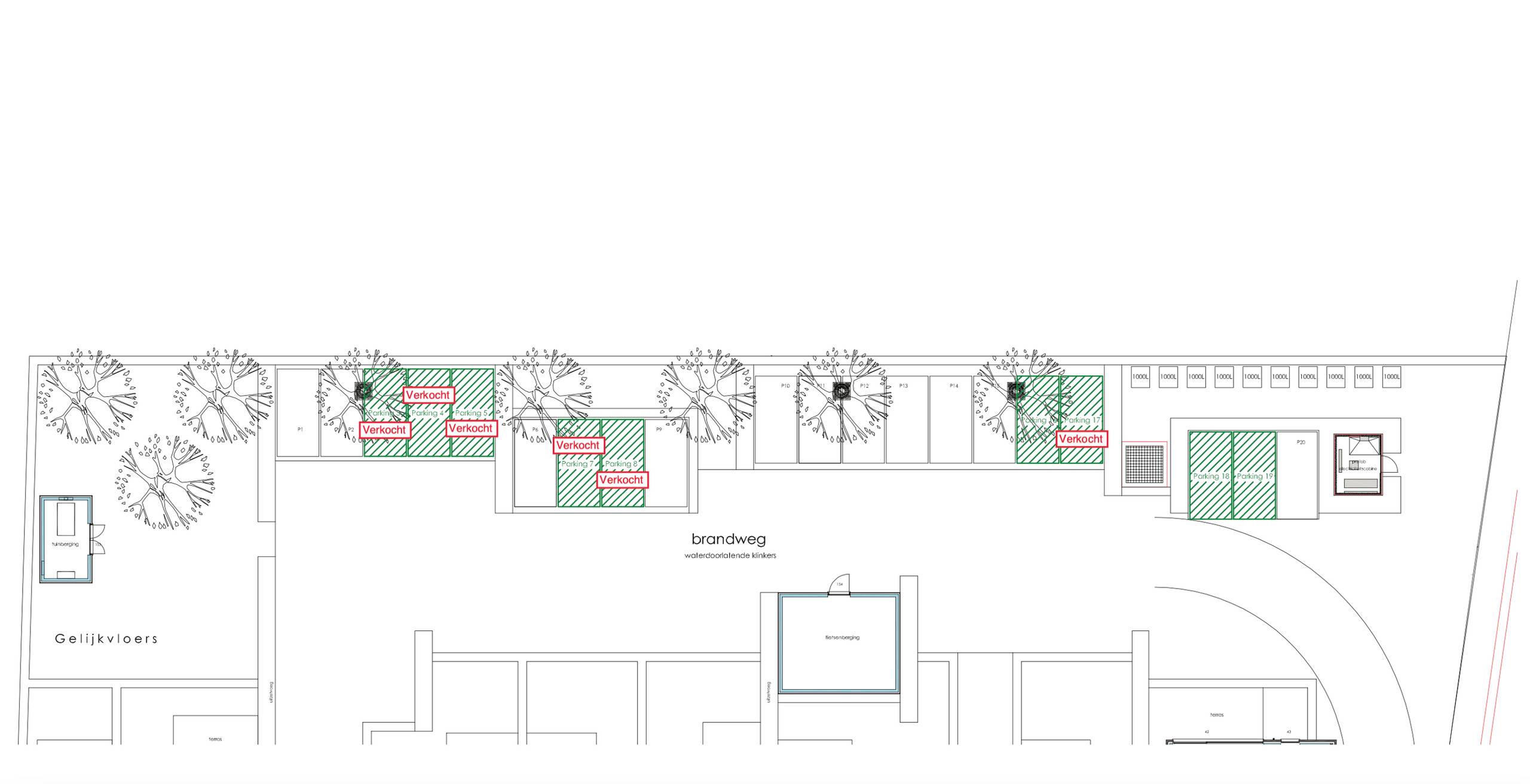 Buitenparkings te Zwijnaarde. - foto 2