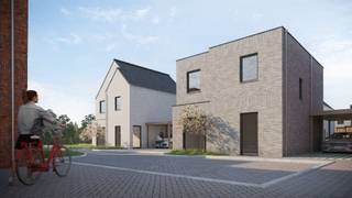 Nieuwbouwwoning (HOB) op een perceel van 210,80 m2, met een bruto bewoonbare oppervlakte van 186,66 m2. Op de gelijkvloerse verdieping vinden we een inkomhal, leefruimte met open keuken, een berging en apart toilet. Op de eerste verdieping zijn er 3 slaapkamers, een apart toilet, een wasplaats en een badkamer. Op de tweede verdieping, die bereikbaar is via een vaste trap, vinden we nog een zolder waarvan de bestemming nog kan ingevuld worden. Verder wordt er nog een carport voorzien, met naastgelegen extra staanplaats. De werken starten in het voorjaar van 2025 en de oplevering wordt voorzien tegen de zomer van 2026. Alle prijzen excl. registratierechten en BTW. Voor meer info, of vrijblijvend het lastenboek en plannen: 0479/9 34 34 9 (Kristof)