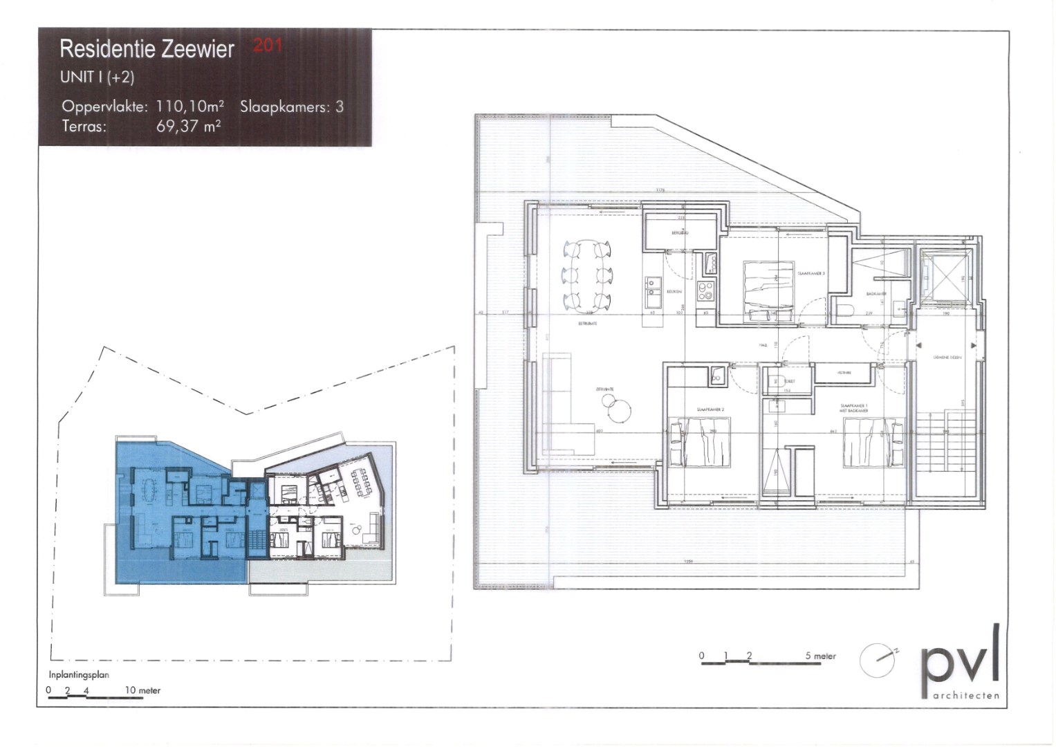 Ruim appartement met terras en lift in Koksijde, 3 slaapkamers, bouwjaar 2024, 110.00m², omgeving zeedijk, digitale tv, 2 badkamers - foto 2