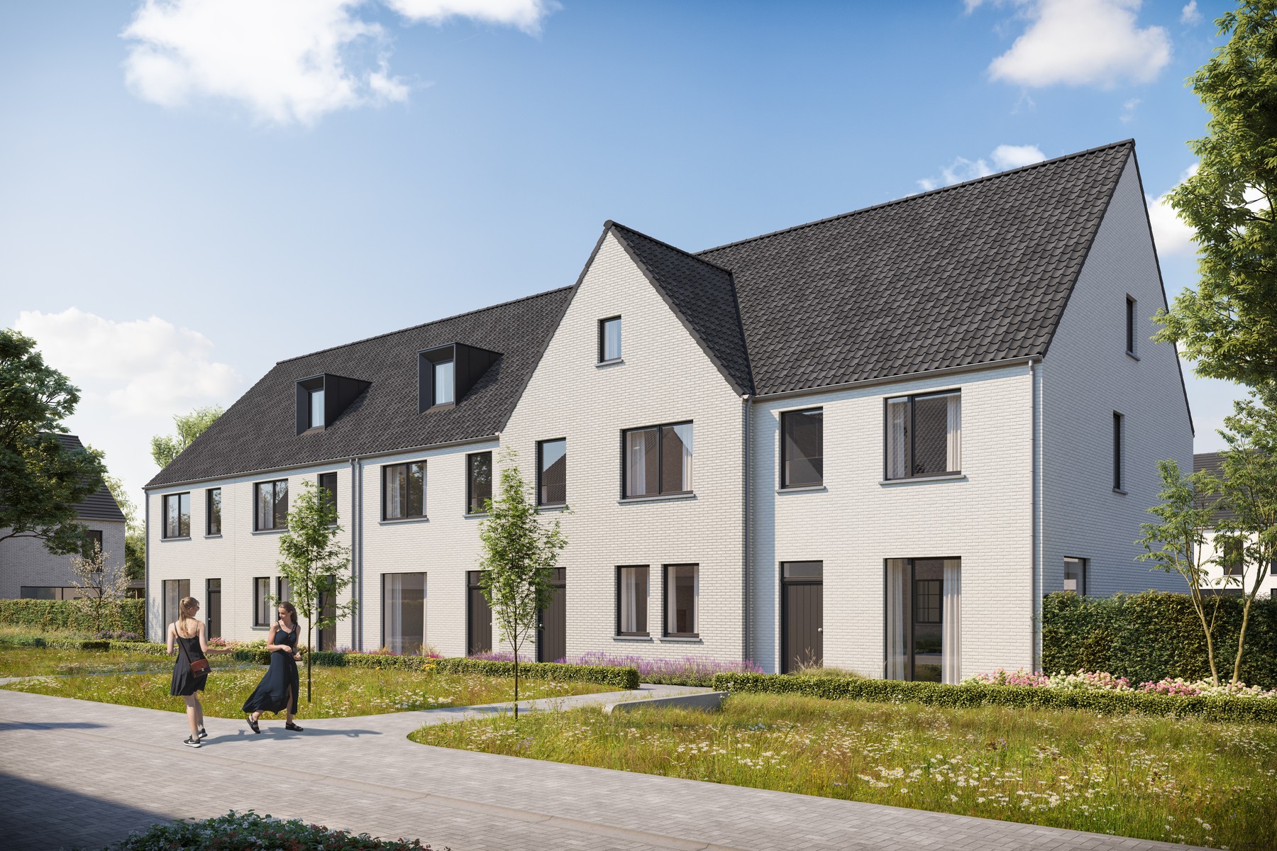 Lot 54: gesloten bebouwing met 3 slaapkamers + parking G3l - foto 1