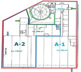 Magazijn met kantoor/showroom en ruime parking- magazijn 720m²- kantoor/showroom 400m²- ruime parking 15 plaatsen...