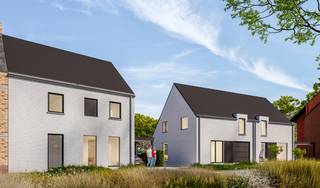 <p><b> 9 NIEUWBOUWWONINGEN TE KERKSKEN – UW NIEUWE THUIS IN EEN RUSTIGE, GROENE OMGEVING! </b><b></b></p>
<p>Ontdek deze 9 prachtige nieuwbouwwoningen, ideaal gelegen in het charmante Kerksken, een oase van rust met tal van wandelwegen in de buurt. Perfect voor wie houdt van een landelijke omgeving, zonder in te boeten op comfort en bereikbaarheid.<br /><span>De natuur rondom de woningen en in de buurt draagt bij tot een gezonde en rustige leefomgeving.</span><br />Alle winkels, scholen en zorgverlening is zeer vlot bereikbaar op ongeveer 1 km.<br />Dit project combineert moderne architectuur met de charme van een rustige woonomgeving. Een droomlocatie voor gezinnen, jonge koppels en iedereen die het beste zoekt van twee werelden: rust en gemak.<br />De woningen beschikken over hoogwaardige materialen en alle moderne technieken zoals een warmtepomp, vloerverwarming en hernieuwbare energie waardoor je een lage energiefactuur zal bekomen.<br />Alle woningen beschikken over 3 slaapkamers, luxueuze badkamer, een grote lichtrijke leefruimte met semi-open keuken, een handige berging grenzend aan de keuken. Deze geeft toegang naar het achtergelegen terras.<br />De zolder biedt een extra ideale bergruimte.<br />Er is keuzevrijheid in ons aanbod: met garage of met carport, met warmtepomp of gascondensatieketel.<br /><br />Deze woningen verdienen je aandacht. <br />Neem vandaag nog contact op voor meer informatie of een bezoek op het kantoor van Aeygems Vastgoed!<br /><b></b></p>
