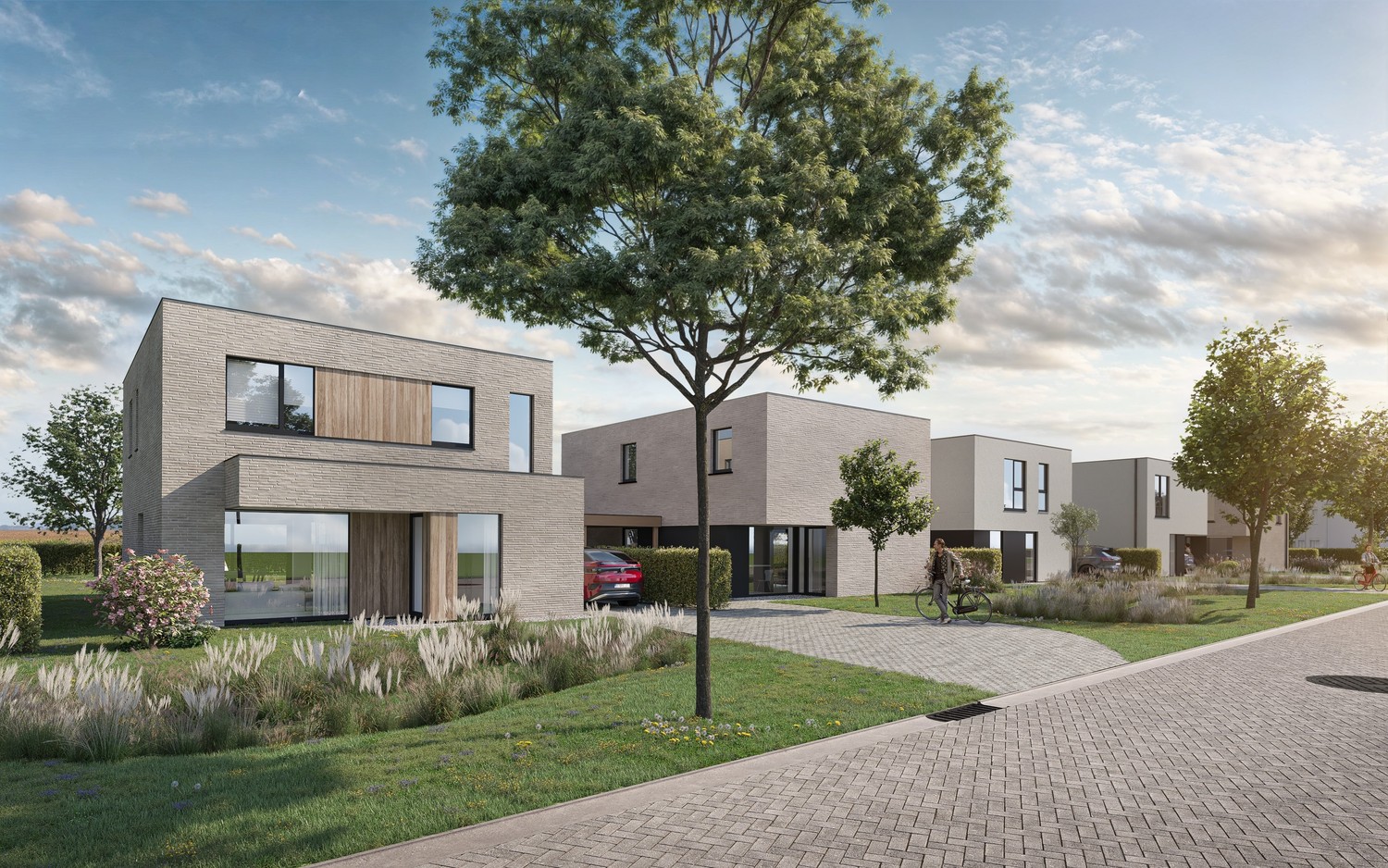 Moderne open bebouwing met 3 slpks en zicht op weilanden - foto 1