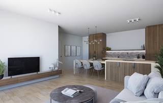 Appartement op de tweede verdieping van Residentie Sutto, een modern BEN-appartementencomplex gelegen in Zottegem. Met zijn 12 entiteiten biedt residentie Sutto een comfortabele leefomgeving. Elk appartement in Residentie Sutto is zorgvuldig ontworpen met aandacht voor optimaal wooncomfort en moderne architectuur. Het complex ligt zeer centraal en heeft een doodlopende straat, waardoor je veel rust en privacy hebt. Verkoopsprijzen vanaf € 294.687 incl. kosten.
<ul>
	<li>Private parking en fietsenberging</li>
	<li>Geothermie</li>
	<li>Lift</li>
</ul>
6% BTW mogelijk*. De bouwwerken starten in het najaar van 2026.
