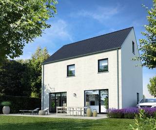 Prachtige landelijke woning nog te bouwen in Glabbeek op de Tiensesteenweg (ts nr 158 en 160) op een ruime bouwgrond  van 1078 m2 .De charmante...