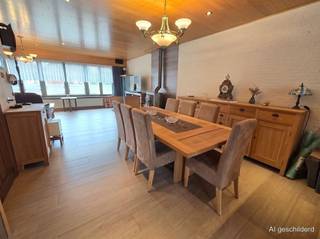 Through the entrance hall with guest toilet we enter on the 1st floor the renovated spacious living room with open kitchen fully equipped with...
