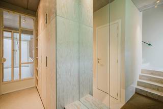 <strong>Location</strong><br /><br />Located on Sint-Hubertusstraat, near the Boekentoren, in the heart of Ghent.<br /><br /><strong>Layout</strong><br /><br />The ground floor features an entry hall with a coat closet and guest restroom, a practical storage room, and a bright dining room with a fully equipped open kitchen. The dining room offers direct access to the outdoor area.<br /><br />On the first floor is the cozy living room with a sitting area and a pleasant terrace.<br />The second floor features a master bedroom, a separate toilet, and a bathroom with a sink and shower.<br />The top floor has two more full-sized bedrooms.<br /><br />A <strong>Funkey Townhouse</strong> is neither contemporary, nor rustic, nor classic, and certainly not clinical. It’s eclectic: by deliberately combining styles, it creates a sense of both tranquility and dynamism. Not trendy, but timelessly hip. That’s why the three homes have names instead of house numbers—<strong>Peace, Love, and Serendipity</strong>.<br /><br />For more information and/or to schedule a visit, call Guillaume Delbecque at <strong>0472 25 70 76</strong>