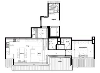 <strong>Mogelijkheid aankoop aan 6% BTW tarief!</strong><br /><br />Dit <strong>energiezuinig appartement</strong> is gelegen in de Kapellestraat op het <strong>tweede, bovenste verdiep</strong> en geniet van <strong>een groot terras</strong> met <strong>een totale terrasoppervlakte van 15,42m2</strong>.<br /><br />Indeling:<br /><strong>Inkomhal</strong> met <strong>gastentoilet</strong>. Na de inkomhal komt u binnen in de <strong>ruime leefruimte met open keuken</strong> en <strong>aparte berging</strong>.<br />Dankzij de <strong>grote raampartijen</strong> is er sprake van <strong>veel natuurlijk lichtinval</strong>. Luxe en wooncomfort staan hierbij op de voorgrond.<br />Verder is er de <strong>slaapkamer</strong> met <strong>rechtstreeks toegang naar de badkamer</strong>.<br /><br />Op alle appartementen zijn <strong>zonnepanelen </strong>aangesloten.<br /><br />Het appartement wordt <strong>afgewerkt opgeleverd</strong>, waarbij u als koper<strong> de materialen nog zelf mag bepalen</strong>.<br /><br /><strong>Oppervlakte appartement: 76,97m2.</strong>