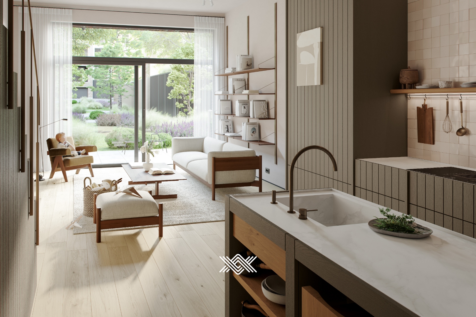 Maisonnette met 3 kamers grenzend aan de parktuin - photo 5