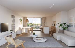 Deze penthouse (90 m2) met 2 slaapkamers met rondom terras (70 m2) in centrum de Panne, gelegen op de 8ste verdieping. <br />Door de vloerverwarming en duurzame technieken zoals geothermie, zorgt voor hedendaags wooncomfort. Dankzij de centrale ligging geniet je van alle voorzieningen in de buurt — van winkels en horeca tot ontspanning aan zee — terwijl je toch kunt genieten van rust en zeebries.<br /><br />Dit appartement is gelegen in residentie ZLN100 is een kleinschalig en stijlvol nieuwbouwproject op 5min. wandelafstand van het strand en de zeedijk. <br />Het project omvat 14 hoogwaardige appartementen met moderne architectuur, efficiënte indelingen en comfortabele afwerking, aangevuld met 2 commerciële ruimtes op het gelijkvloers. <br /><br />Mogelijkheid tot verlaagd btw-tarief (6% onder voorwaarden). Ideaal als tweede verblijf aan zee of als investering!<br /><br />Benieuwd naar het verkoopplan of meer informatie? Contacteer Marie (0469 66 49 11 of marie@vestadevelopment.be).