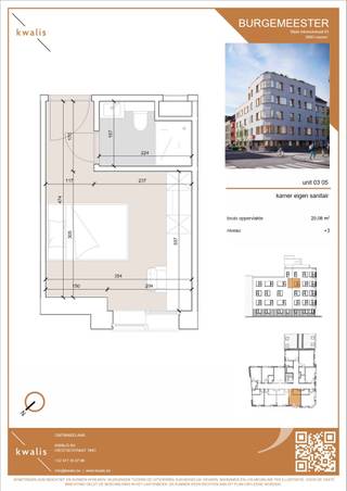 <p><span>Kamer met eigen sanitair en een evenwichtige, functionele indeling. Afgestemd op hedendaagse verwachtingen binnen studentenhuisvesting.<br />Derde verdieping, met gebruik van de gemeenschappelijke keuken en de voorzieningen zoals lift, fietsenstalling en buitenruimte.<br />De unit maakt deel uit van Studentenresidentie </span><span>Burgemeester</span><span>: een hoogwaardig studentenproject met 41 kwalitatieve studentenkamers en studios in de Blijde Inkomststraat in Leuven, op wandelafstand van faculteiten, station en het stadscentrum. </span></p>