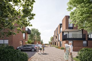 Uniek woonconcept met 15 appartementen en 5 woningen<br />In de bruisende gemeente Ingelmunster, ter hoogte van de Izegemstraat 135 wordt het unieke woonconcept La Mésangerie opgericht.<br />Het project is uniek op vlak van uitstraling, architectuur en beleving. Het project zal bestaan uit 5 woningen en 2 appartementsgebouwen, opgesteld rondom een gemeenschappelijke tuin.<br />Door het gebruik van grote raampartijen geniet u niet enkel van veel natuurlijk lichtinval maar is er ook een uniek samenspel met de groene oase.<br /><br />Dit appartement heeft een bewoonbare oppervlakte van 82m² .<br />Er is een ruim terras van 14m² en een inpandig terras van 17m².<br /><br />De appartementen worden opgericht volgens het BEN-principe.<br />(bijna energieneutraal = 5 jaar vrijstelling van de onroerende voorheffing)<br />Met het oog op comfort, luxe en uitstraling wordt er ook rekening gehouden met de toekomst en hernieuwbare energie, dit door toepassing van warmtepompen en zonnepanelen.<br />Door de ruime keuzebudgetten kiest u, uw eigen inrichting. Op het domein zijn er ook staanplaatsen, ondergrondse parkings en bergingen voorzien.<br /><br />Kortom een uniek gegeven in uw streek, die zeker en vast het informeren waard is!