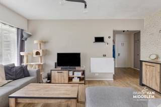 <strong>Immo Van Middelem verkoopt dit ruime (+/- 115 m²), instapklare gelijkvloers appartement met 2 kamers, zuid-geöriënteerde tuin, kelder en ondergrondse staanplaats, op wandelafstand van het CENTRUM van Dilbeek.</strong><br /><br />Het is gelegen op de GELIJKVLOERSE verdieping van goed onderhouden gebouw in een rustige woonwijk met uitsluitend plaatselijk verkeer. Op wandelafstand vind je winkels, scholen, restaurants en openbaar vervoer. De Brusselse Ring ligt op amper 1,5km. Een TOPLOCATIE, dus! <br /><br />De indeling is als volgt:<br />- ruime inkomhal met vestiaire en WC, badkamer met douche in bad, slaapkamer 1 met toegang tot de tuin, grote living (salon en eetplaats) met toegang tot de tuin, keuken met berging.<br />- via een trap in de living daalt u af naar slaapkamer 2 (kelderniveau).<br />- op de -1 beschikt u nog over een gemeenschappelijke wasplaats, een fietsenstalling, een privatieve kelderruimte en een privé-staanplaats. <br /><br />Gemeenschappelijke lasten: ± 120/maand<br />- onderhoud en schoonmaak gemene delen + lift;<br />- voorschot verbruik water;<br />- blokpolis;<br />- syndicus;<br /><br />Centrale verwarming op elektriciteit. <br />EPC: 348 kWh/m².jaar - Label D (UC: 2898664). <br />Elektriciteit CONFORM tot 2051! <br />Vrij bij akte.