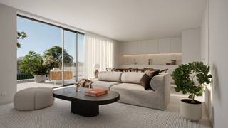 <p>Dit appartement <strong>(78,10 m²)</strong> bevindt zich op de <strong>eerste verdieping</strong> binnen het project. Het omvat een ruime inkomhal, dat toegang geeft tot de lichtrijke eet- en leefruimte met open keuken.</p>
<p>Aansluitend aan de leefruimte is er een schuifraam voorzien dat toegang geeft tot het <strong>ruime (20 m²) terras met een groen uitzicht.</strong></p>
<p>Verder omvat dit appartement een aparte bergruimte, apart toilet, badkamer en <strong>twee ruime slaapkamers.</strong></p>
<p><strong>Er kunnen bovengrondse autostaanplaats(en) en bergruimtes aangekocht worden.</strong></p>
<p>Het lastenboek, bouwplannen of verdere informatie kan verkregen worden op kantoor.</p>
<p>Bel nu voor een afspraak 054 69 39 37 of mail ellen@topo-immo.be</p>
<p><strong>*Prijs vermeld in de advertentie betreft prijs excl. BTW en kosten.</strong></p>